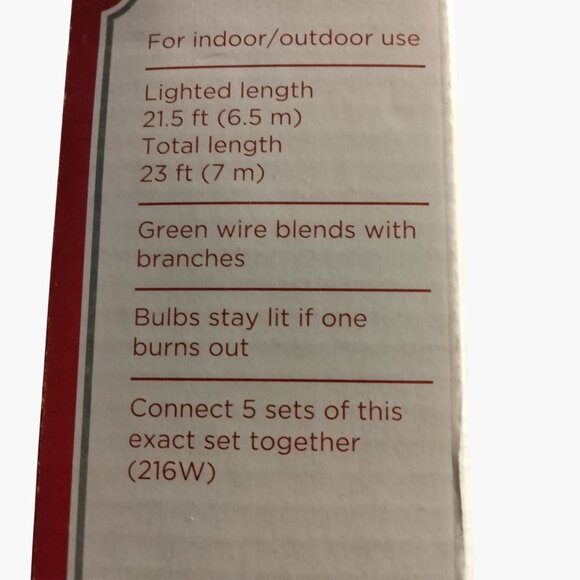 Holiday Time 100 Multicolor Mini Lights Green Wire Indoor Outdoor 23 Ft - Picture 2 of 5